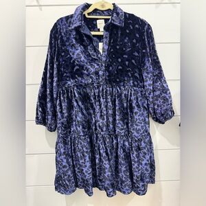 Anthropologie Maeve Bettina Velvet Tiered Mini Short Dress